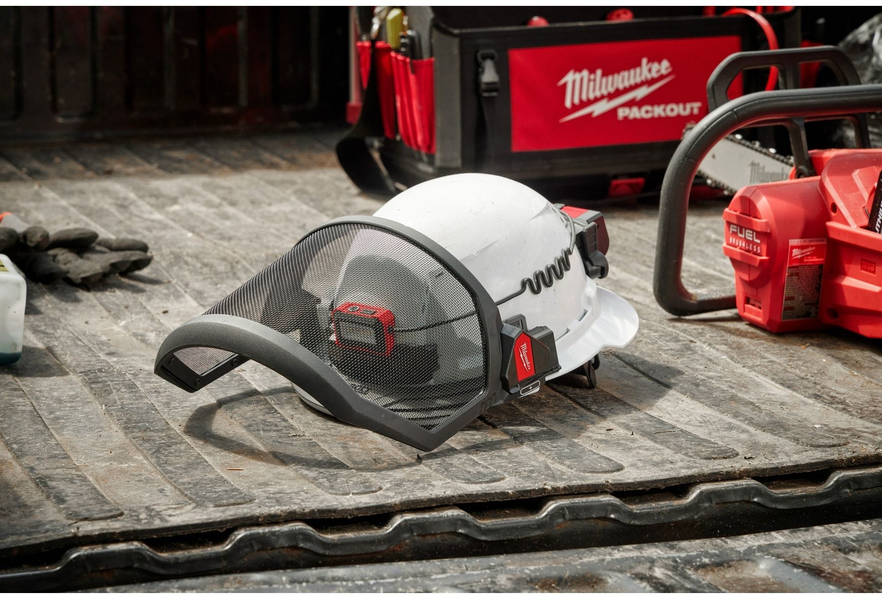 Milwaukee 48-73-1430 BOLT Full Face Shield - Metal Mesh (Compatible with Milwaukee Safety Helmets & Hard Hats)