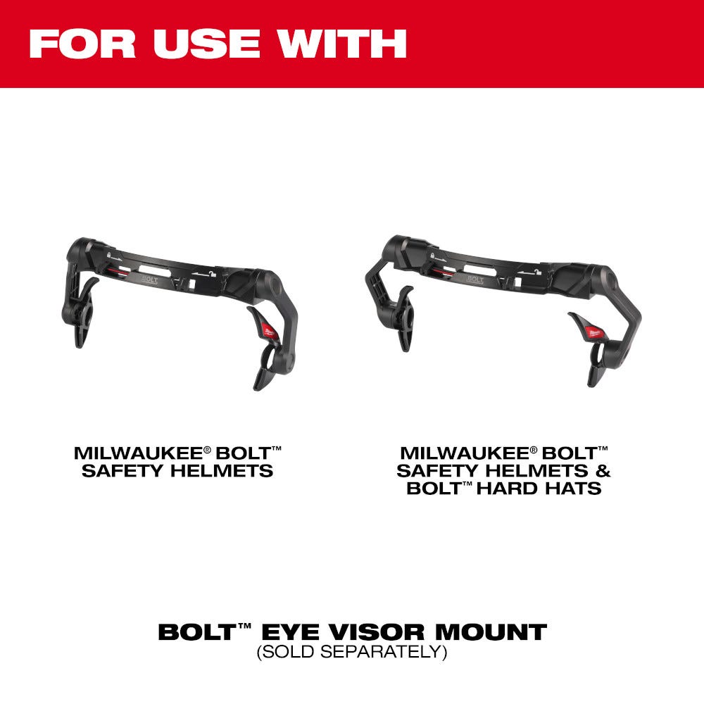 Milwaukee 48-73-1454 10pk Gasketed Clear Eye Visor Replacement Lenses (Milwaukee BOLT Safety Helmet & BOLT Hard Hat Mount)