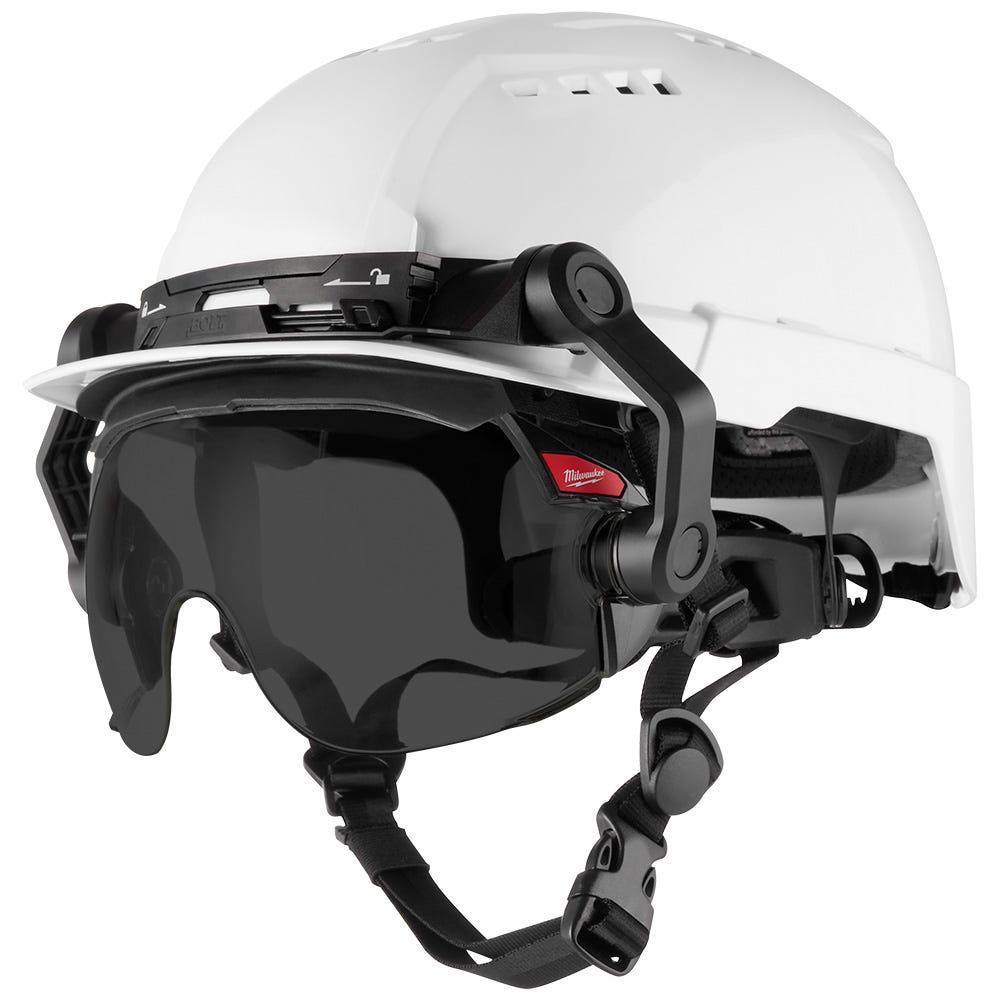 Milwaukee 48-73-1455 10pk Gasketed Tinted Eye Visor Replacement Lenses (Milwaukee BOLT Safety Helmet & BOLT Hard Hat Mount)