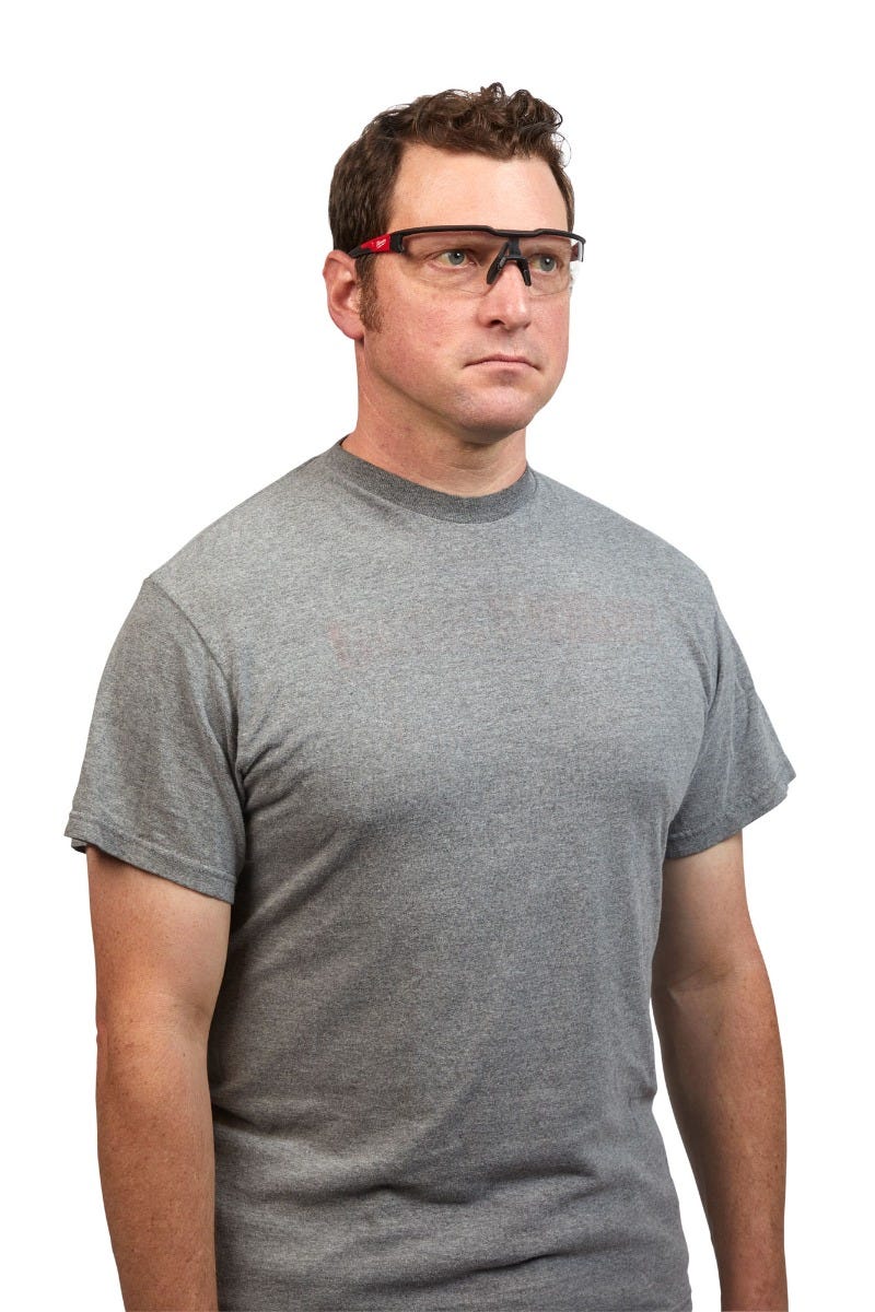 Milwaukee 48-73-2011 Safety Glasses with Clear Anti-Scratch Lenses, Polybag