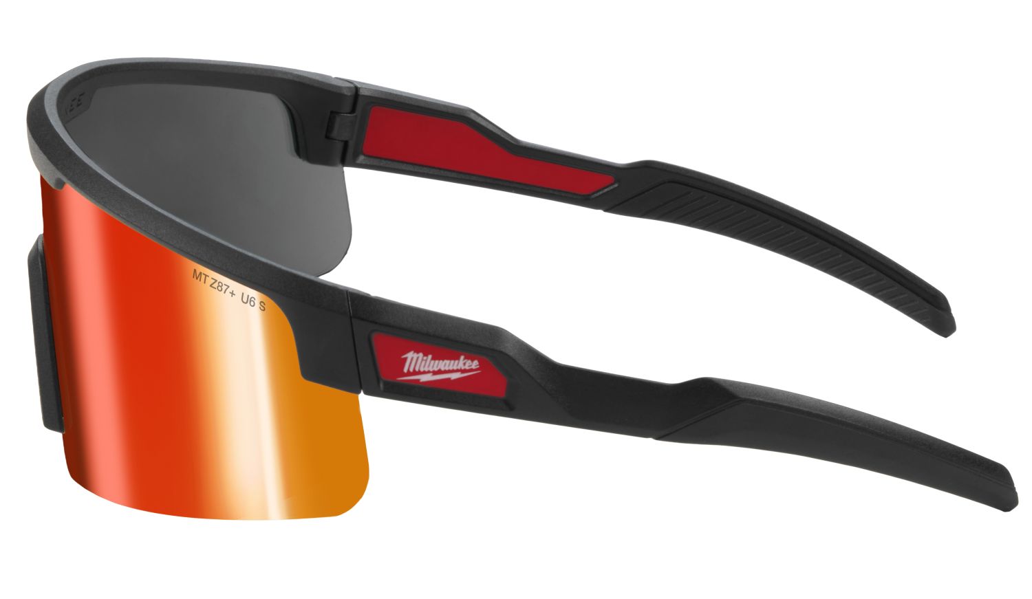 Milwaukee 48-73-2506 Wrap Around Red Mirrored Safety Glasses w/ Anti-Scratch Lenses
