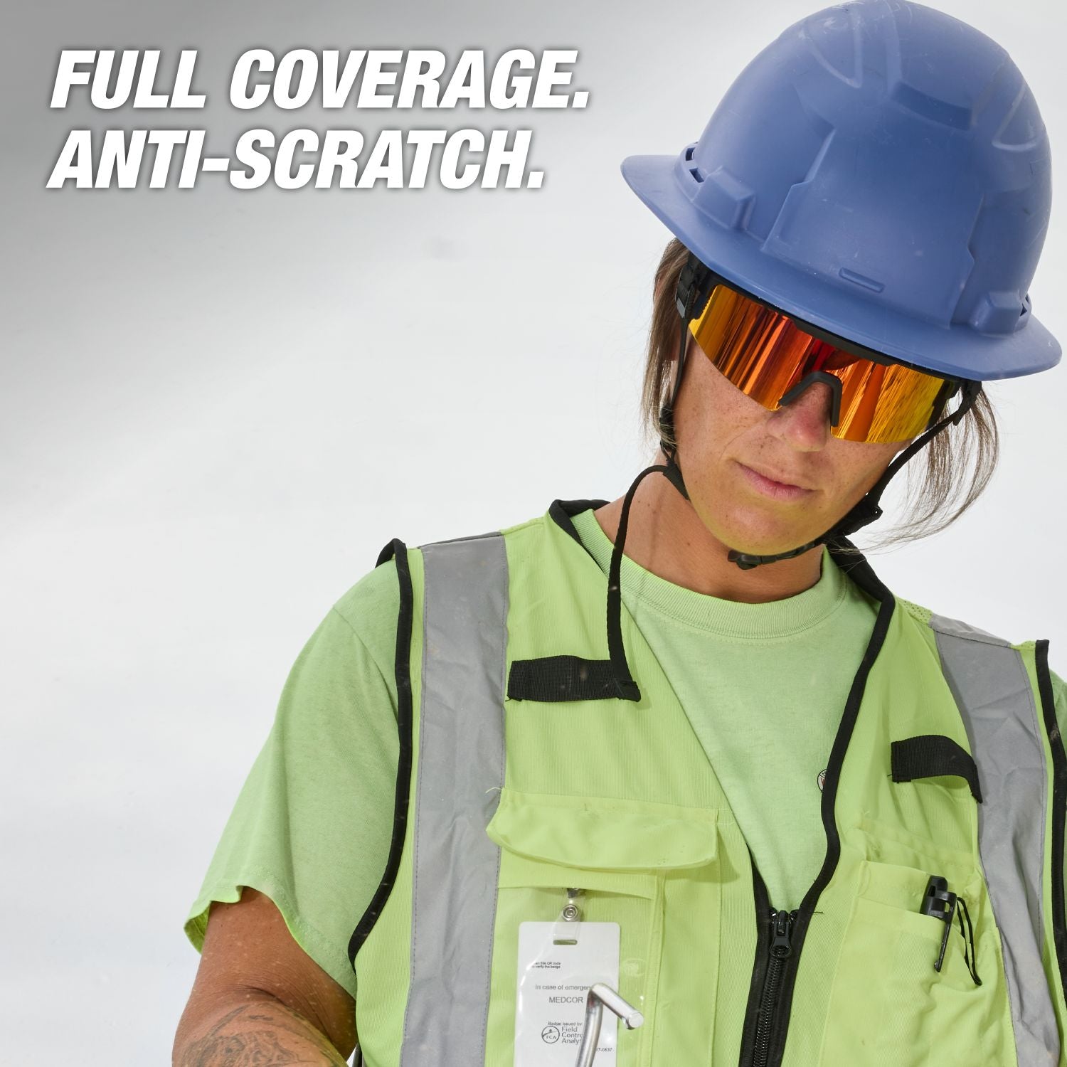 Milwaukee 48-73-2506 Wrap Around Red Mirrored Safety Glasses w/ Anti-Scratch Lenses