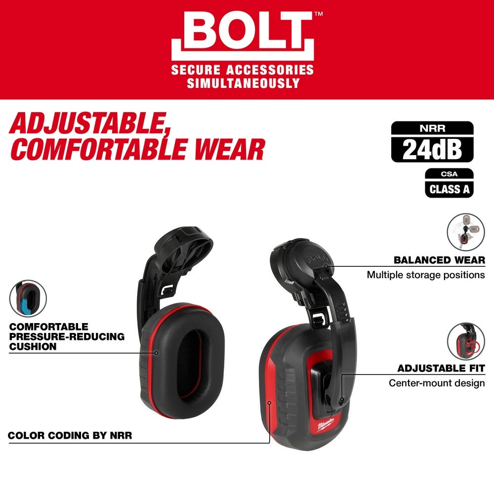 Milwaukee 48-73-3250 BOLT 24dB Earmuff
