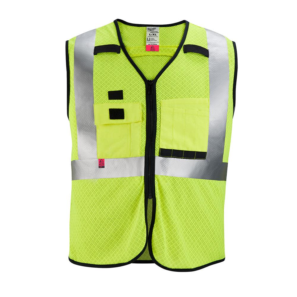Milwaukee AR/FR Cat. 1 Class 2 High Visibility Yellow Mesh Safety Vest