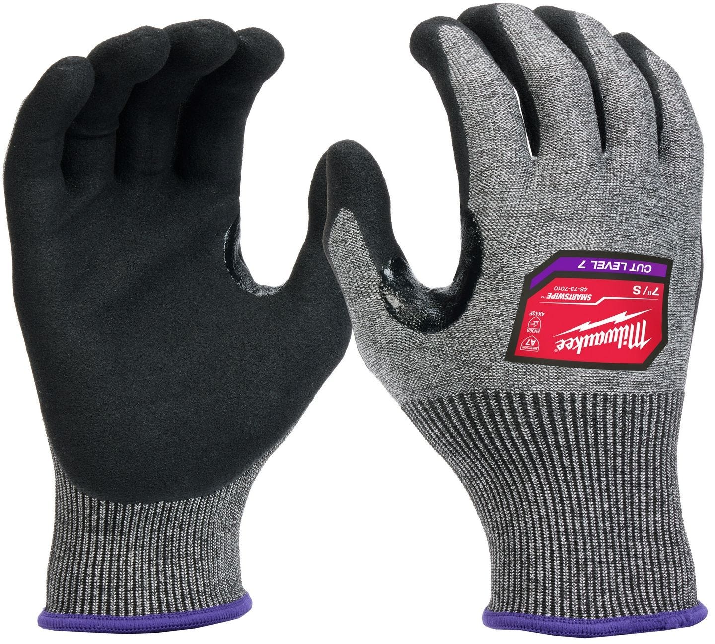 Milwaukee 48-73-701X Cut Level-7 High-Dexterity Nitrile Dipped Gloves, 1-Pair