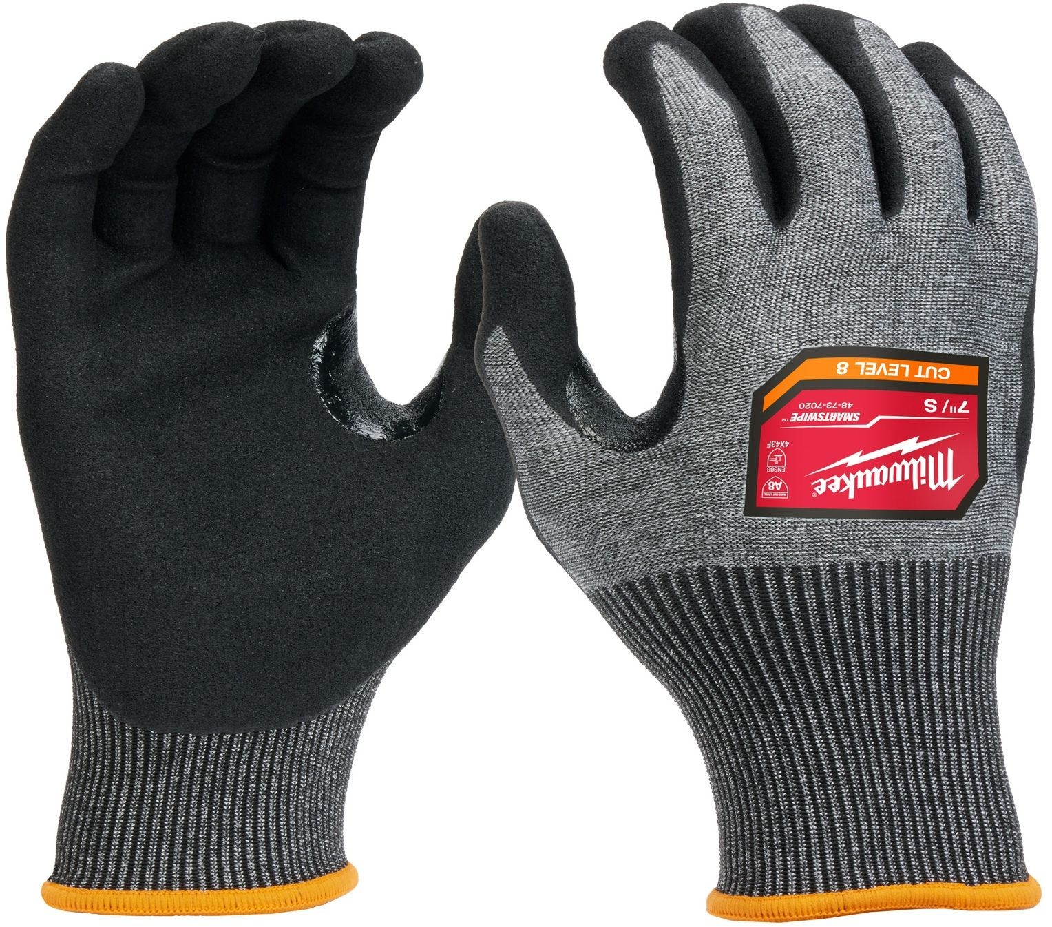 Milwaukee 48-73-702X Cut Level-8 High-Dexterity Nitrile Dipped Gloves, 1-Pair