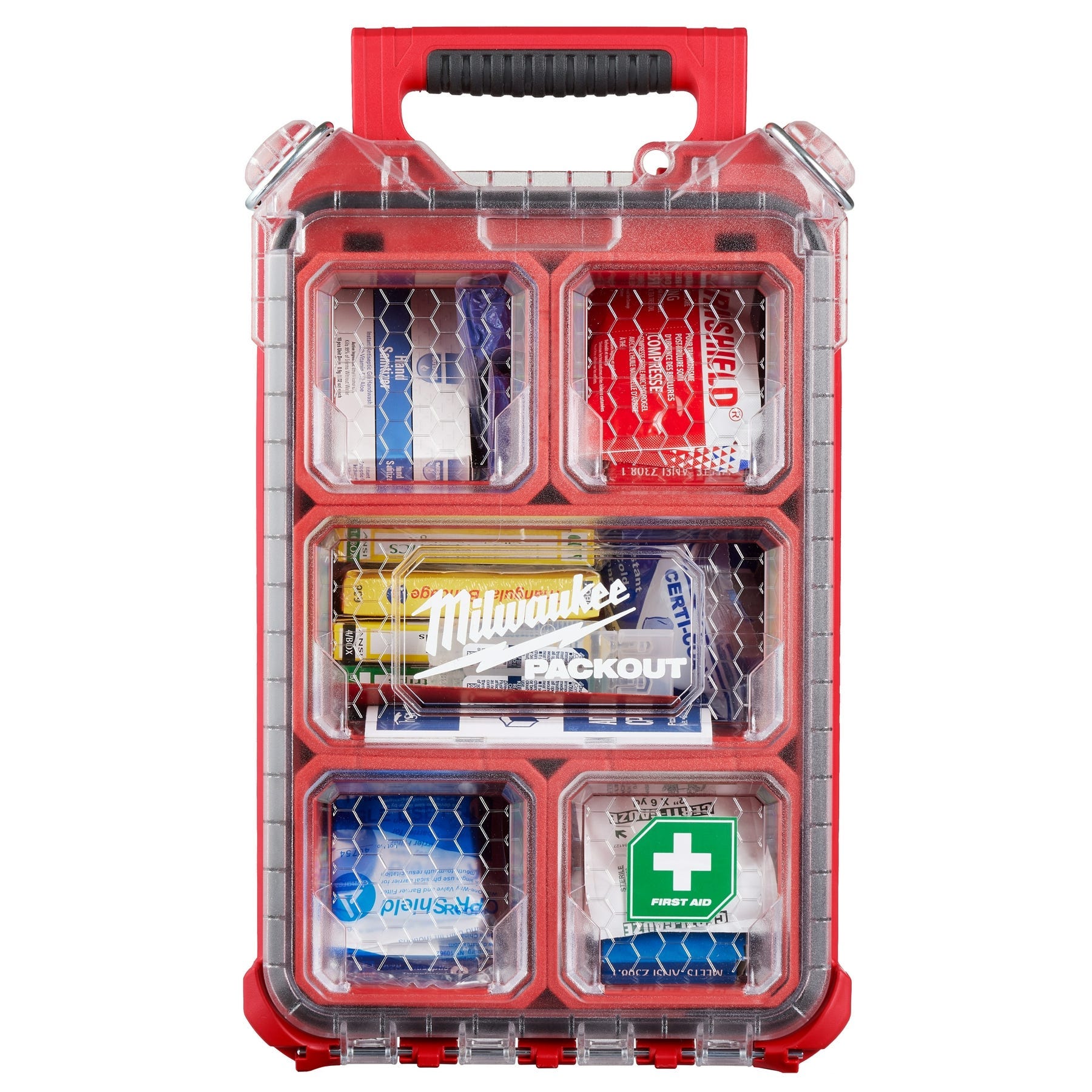 Milwaukee 79PC Class A Type III PACKOUT First Aid Kit with PACKOUT Compact Low-Profile Organizer