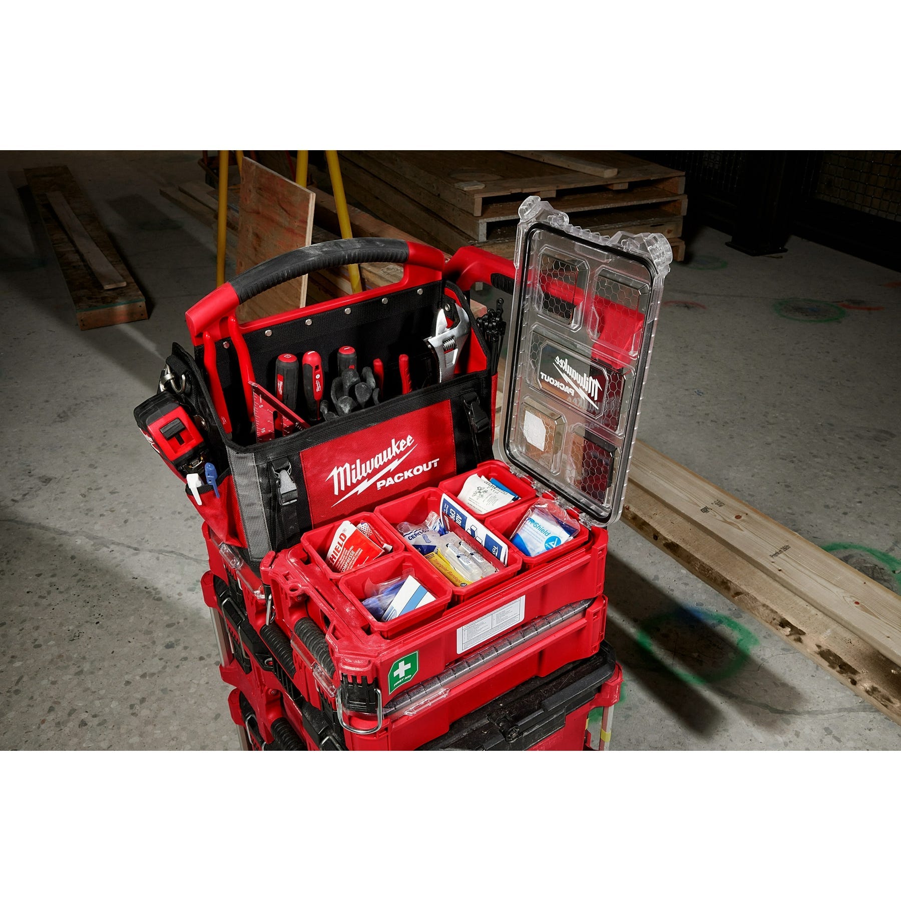 Milwaukee 79PC Class A Type III PACKOUT First Aid Kit with 100-Lumen Penlight