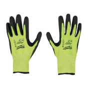 Milwaukee High Visibility Cut Level 3 Polyurethane Dipped Gloves, 1-Pack