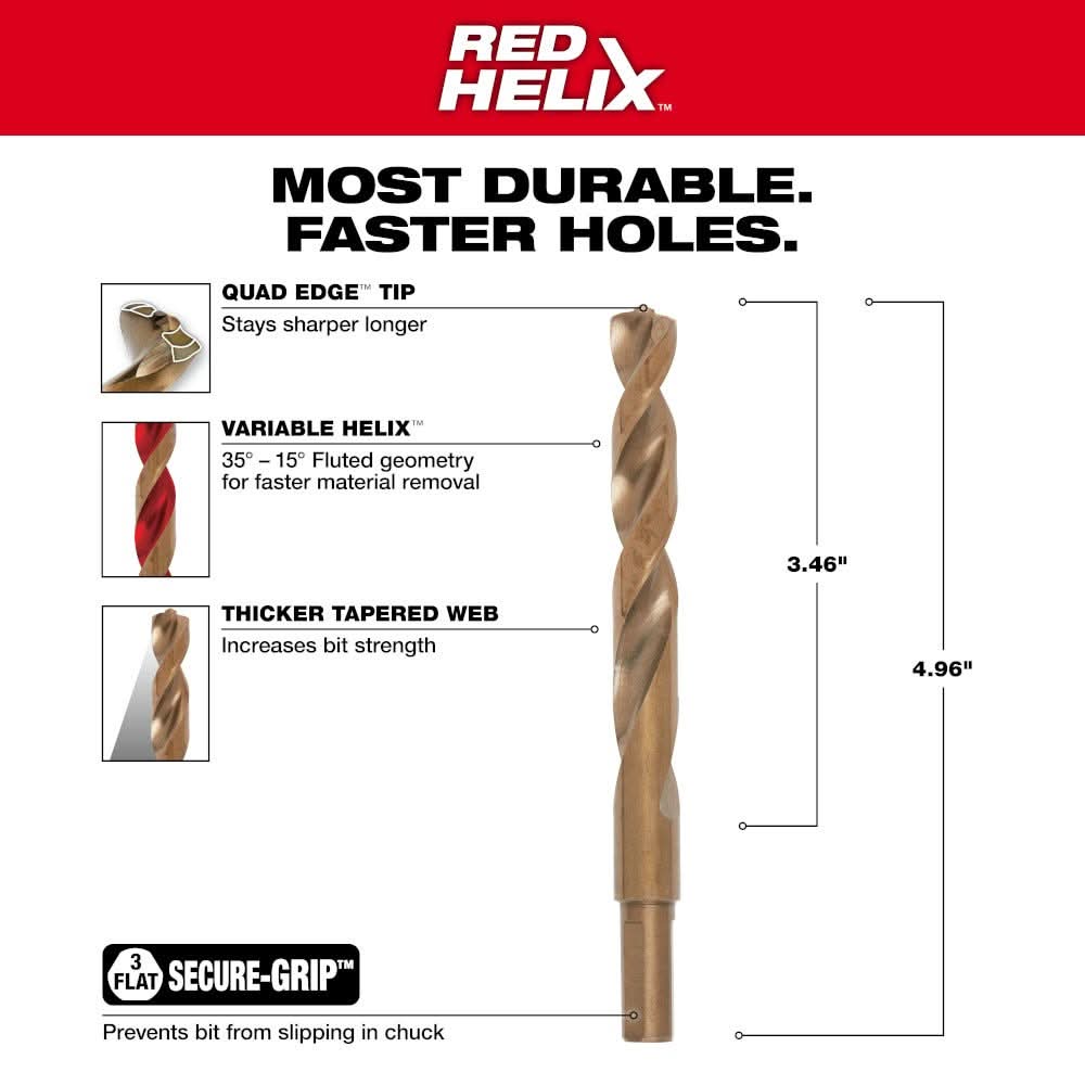 Milwaukee 48-89-2326 29/64" COBALT RED HELIX