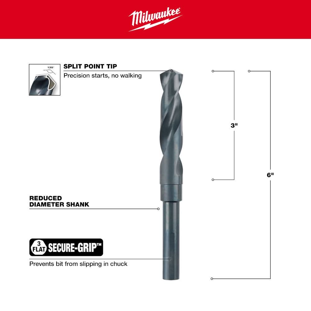 Milwaukee 48-89-2744 11/16" S&D Black Oxide Drill Bit