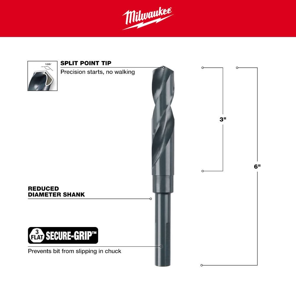 Milwaukee 48-89-2745 23/32" S&D Black Oxide Drill Bit
