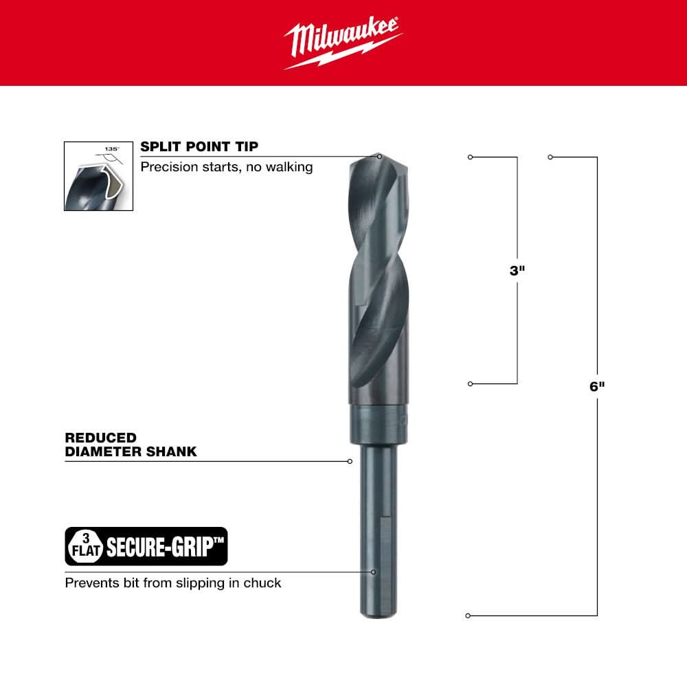 Milwaukee 48-89-2748 13/16" S&D Black Oxide Drill Bit