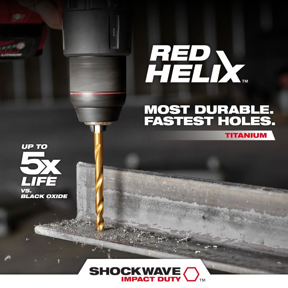 Milwaukee 48-89-4609 3/16" Titanium SHOCKWAVE