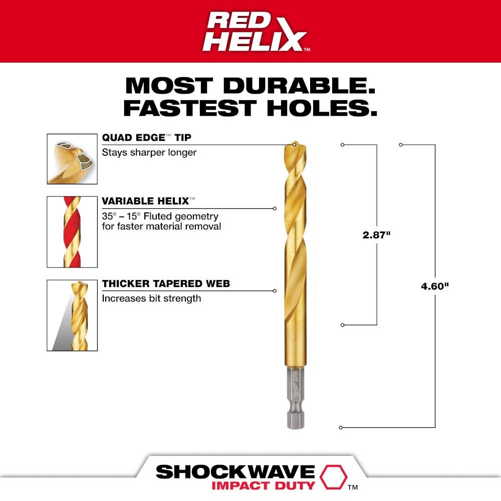 Milwaukee 48-89-4620 23/64" Titanium SHOCKWAVE