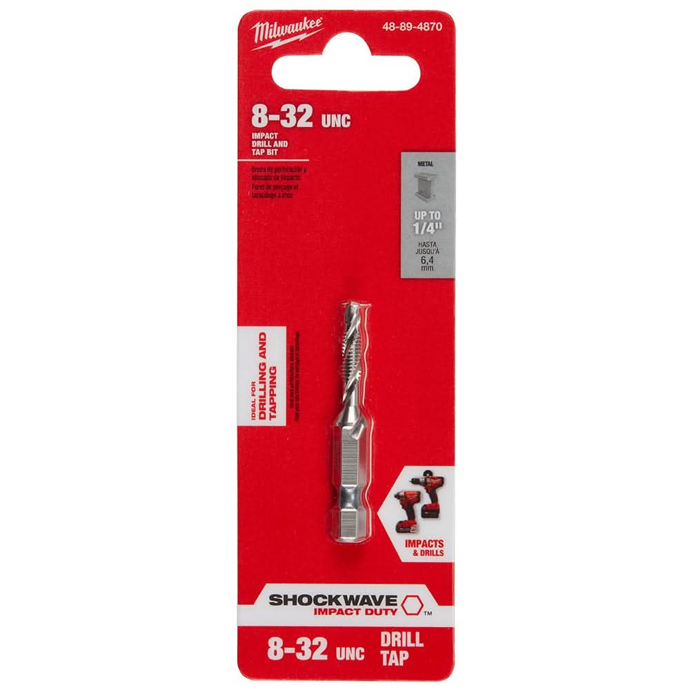 Milwaukee 48-89-4870 Shockwave 8-32 SAE Impact Drill Tap