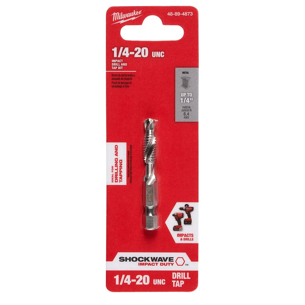 Milwaukee 48-89-4873 Shockwave 1/4 INC -20 SAE Impact Drill Tap