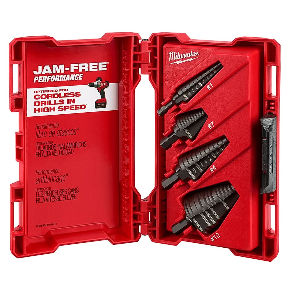 Milwaukee 48-89-9223 4-Piece Step Drill Bit Set