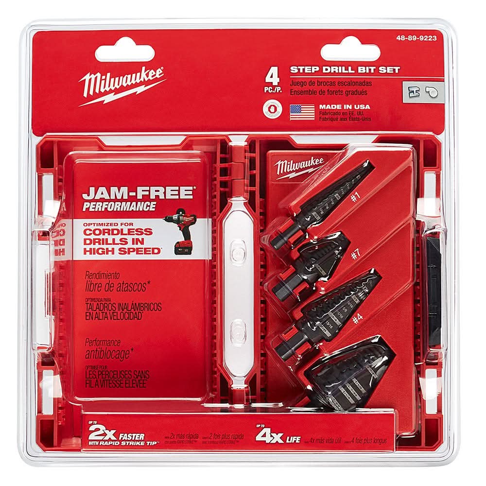 Milwaukee 48-89-9223 4-Piece Step Drill Bit Set – Tool Nut