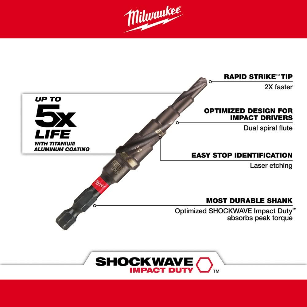 Milwaukee 48-89-9242 SHOCKWAVE Step Bit #2