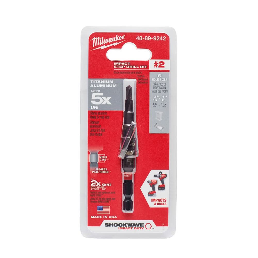 Milwaukee 48-89-9242 SHOCKWAVE Step Bit #2