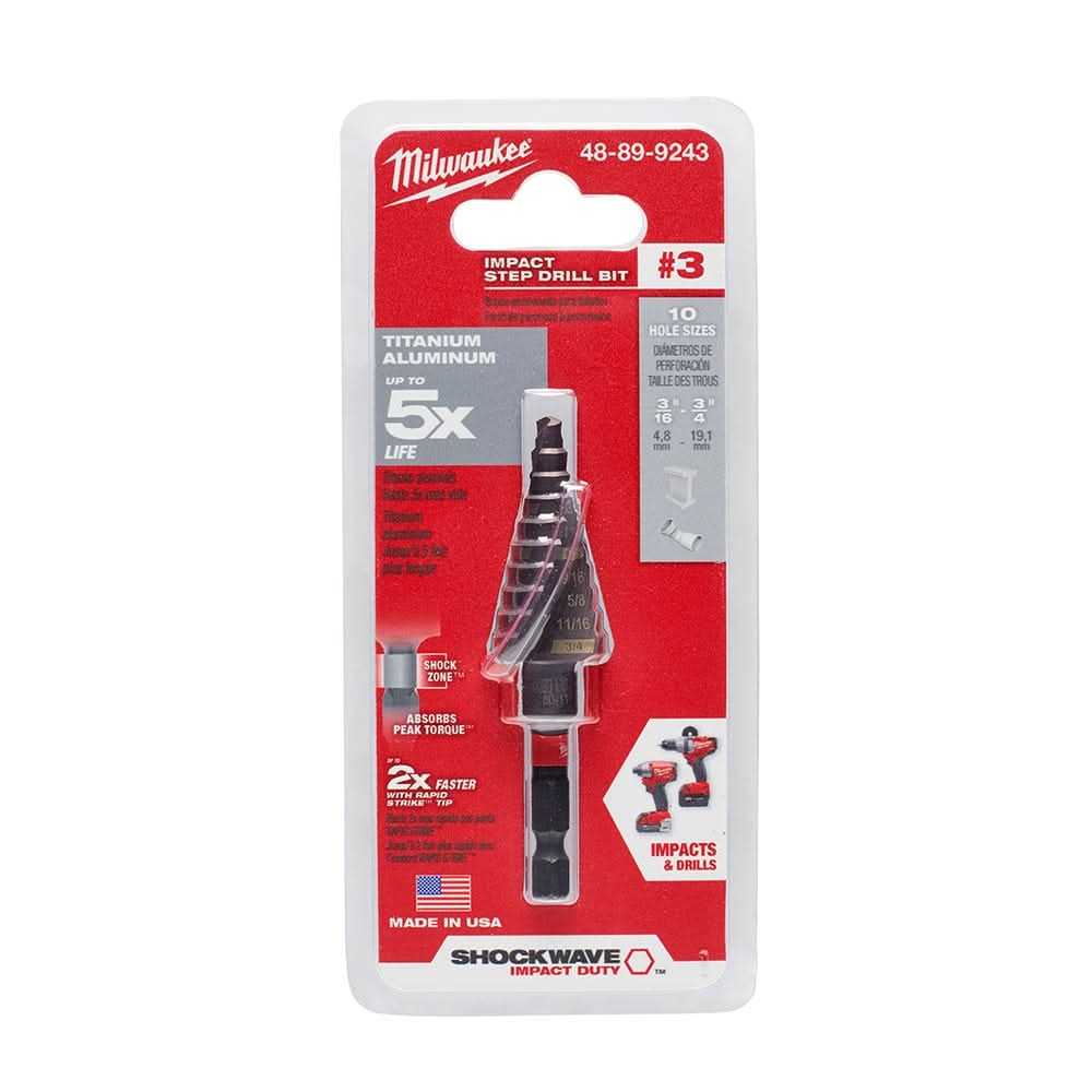 Milwaukee 48-89-9243 SHOCKWAVE Step Bit #3
