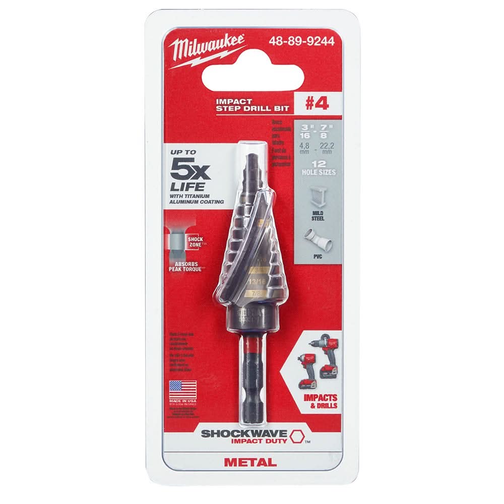 Milwaukee 48-89-9244 SHOCKWAVE Step Bit #4
