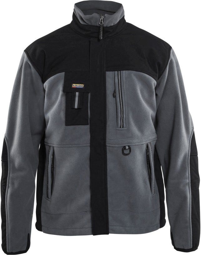 Blaklader 48552520 Two Fisted Fleece Jacket, Grey / Black