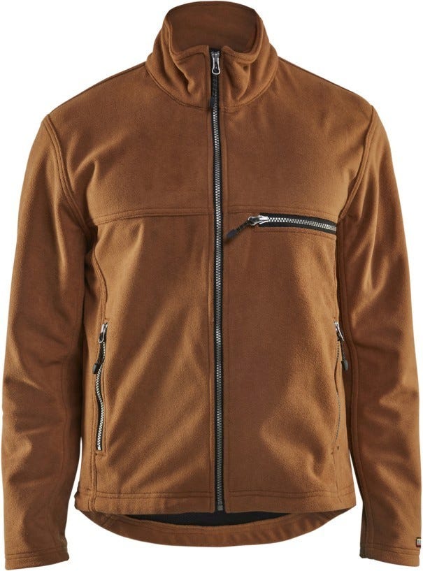 Blaklader 48562525 Two Fisted Storm Fleece Jacket, Brown