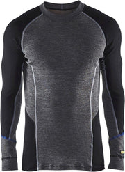 Blaklader 48971732 Underwear Crew Neck 100% Merino Warm, Grey / Black