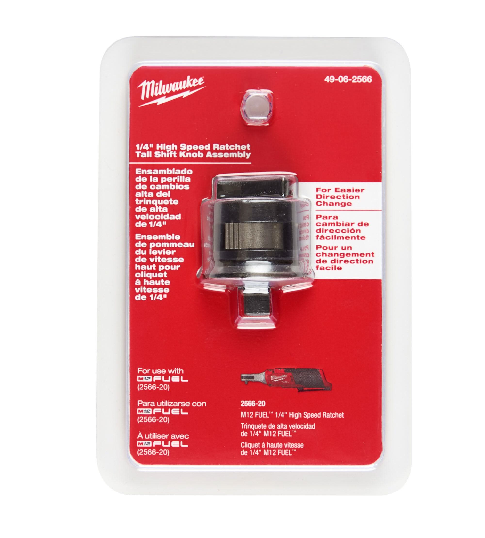 Milwaukee 49-06-2566 1/4-Inch High Speed Ratchet Tall Shift Knob