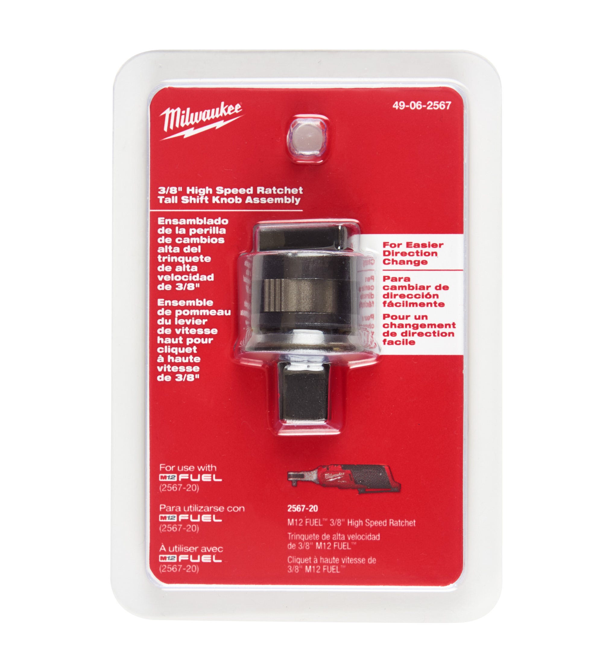 Milwaukee 49-06-2567 3/8-Inch High Speed Ratchet Tall Shift Knob Assembly