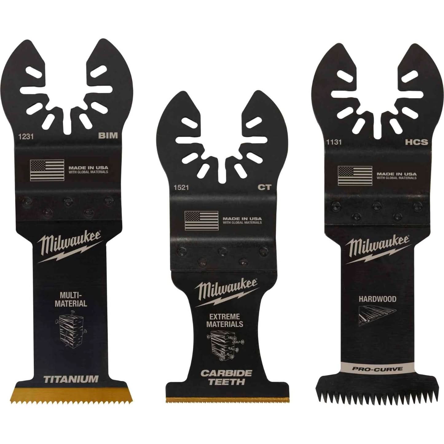 Milwaukee 49-10-9001 Open-Lok All Purpose Multi-Tool Blade, Variety Pack, 3-Pieces