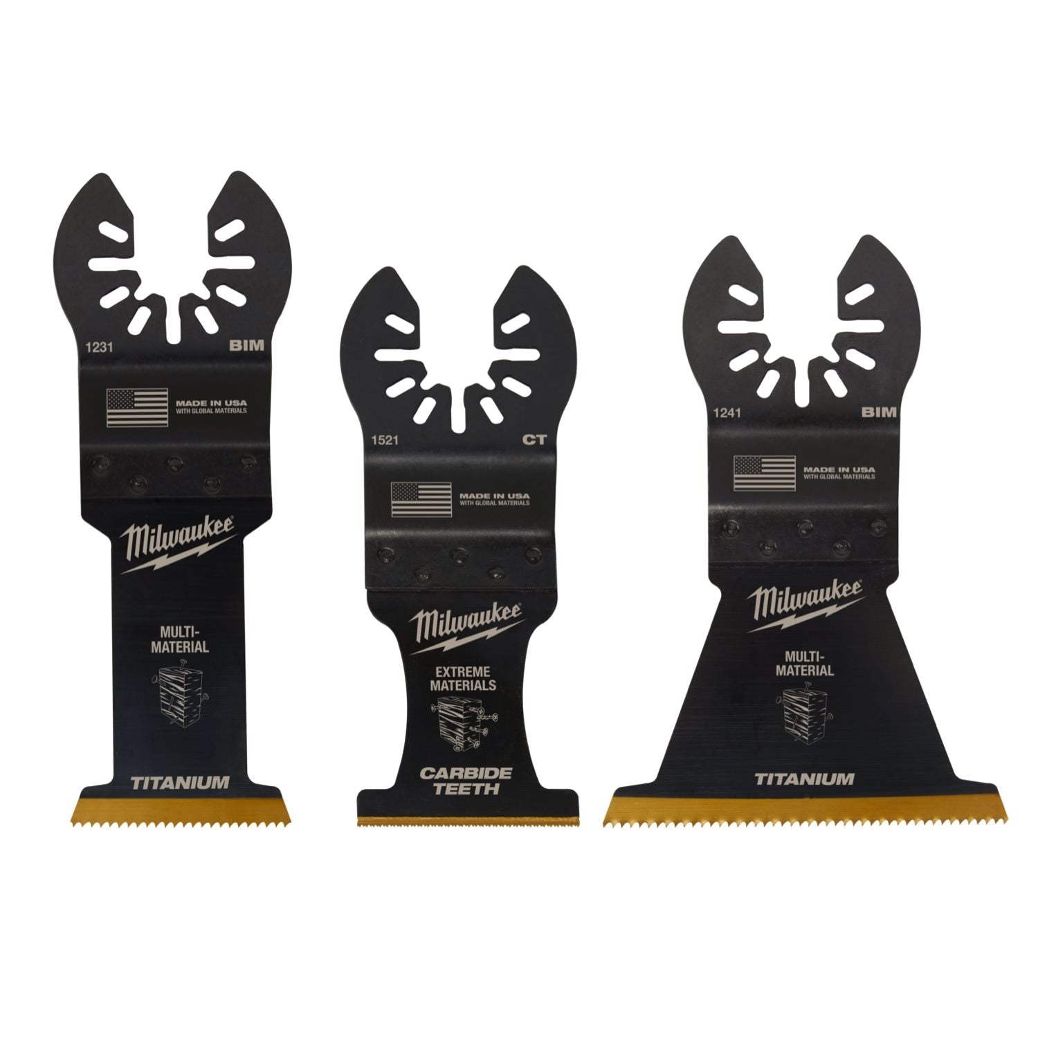 Milwaukee 49-10-9005 Open-Lok Multi-Material Cutting Multi-Tool Blade, Variety Pack, 3-Pieces