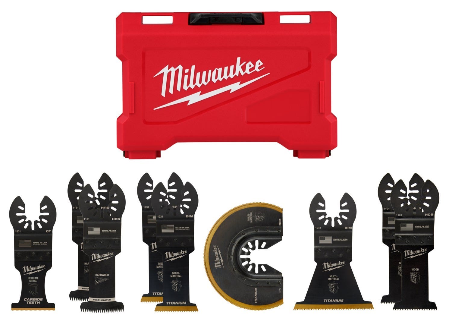 Milwaukee 2836-20 M18 FUEL Oscillating Multi-Tool, Tool Only with Open-Lok Multi-Tool Blade, Kit and 9-Pieces
