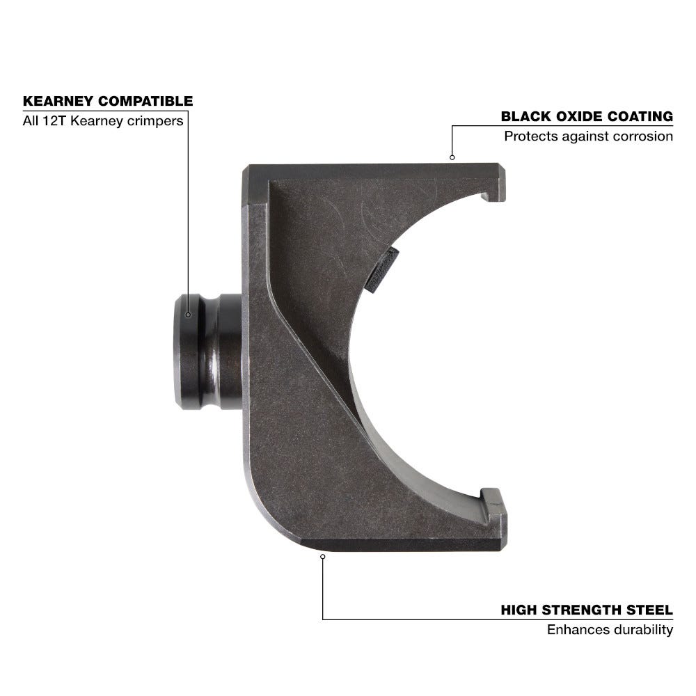 Milwaukee Kearney to U-Die Adapter for 12T Kearney Crimpers