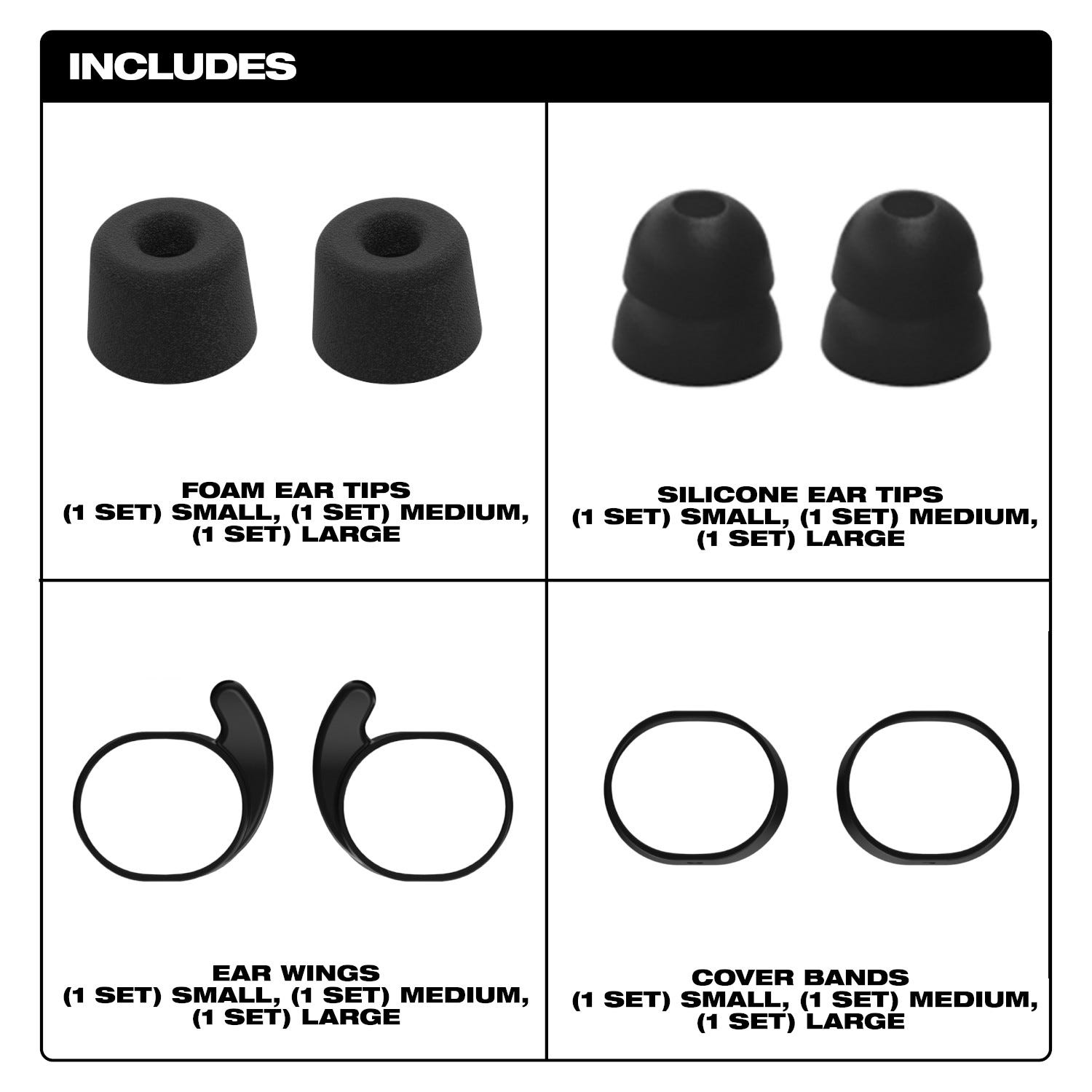 Milwaukee 49-16-0101 Jobsite Earbuds Ear Tip Kit