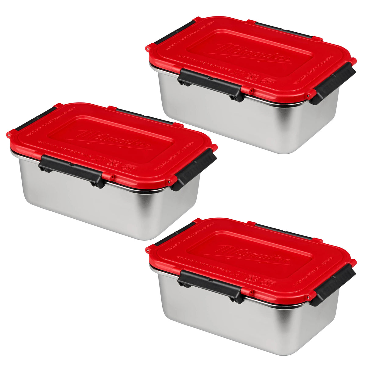 Milwaukee Stainless Steel Containers for M18 Jobsite Lunch Warmer, 3-Pack (49-16-0203)