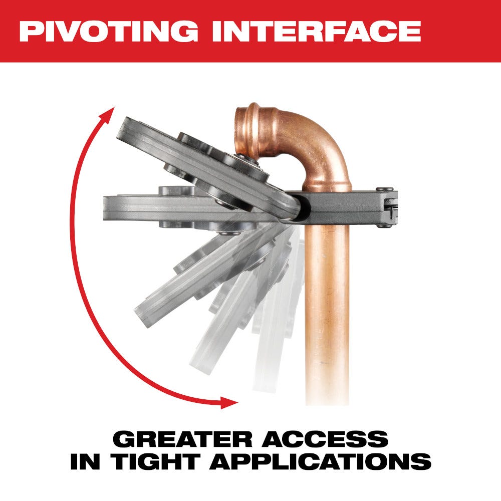Milwaukee 49-16-2490X 1/2" - 1-1/4" CTS-V Pivoting Press Ring Kit for M12 FORCE LOGIC Press Tool