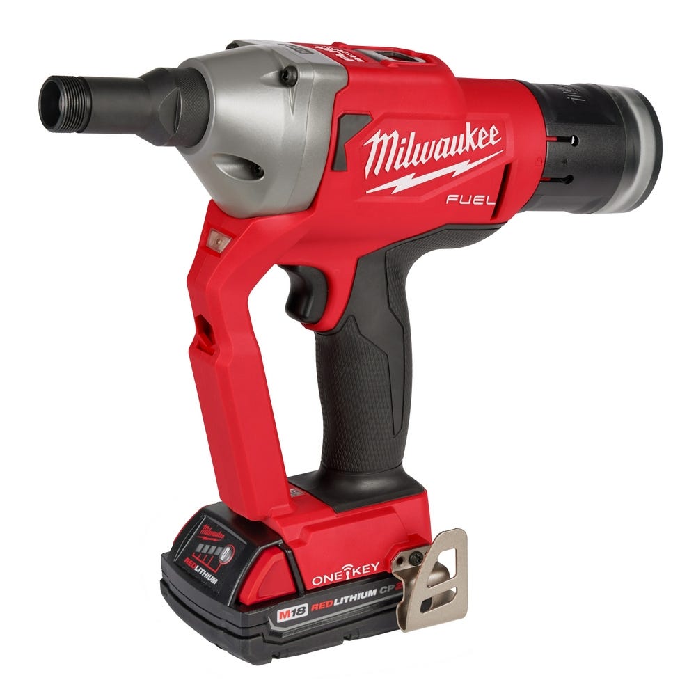 Milwaukee 49-16-2661HT M18 FUEL 1/4 Lockbolt Tool w/ ONE-KEY Hucktainer Fastener Adapter