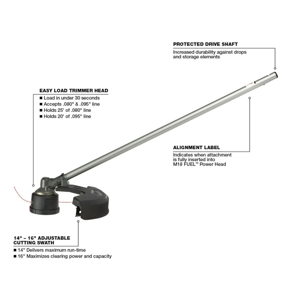 値下げしました！【中古】ミルウォーキー Milwaukee 49-16-2717 M18 FUEL QUIK-LOK ストリングトリマーアタッチメント【ハンズクラフト佐賀】 Milwaukee 49-16-2717 M18 FUEL™ QUIK-LOK™ String Trimmer Attachment