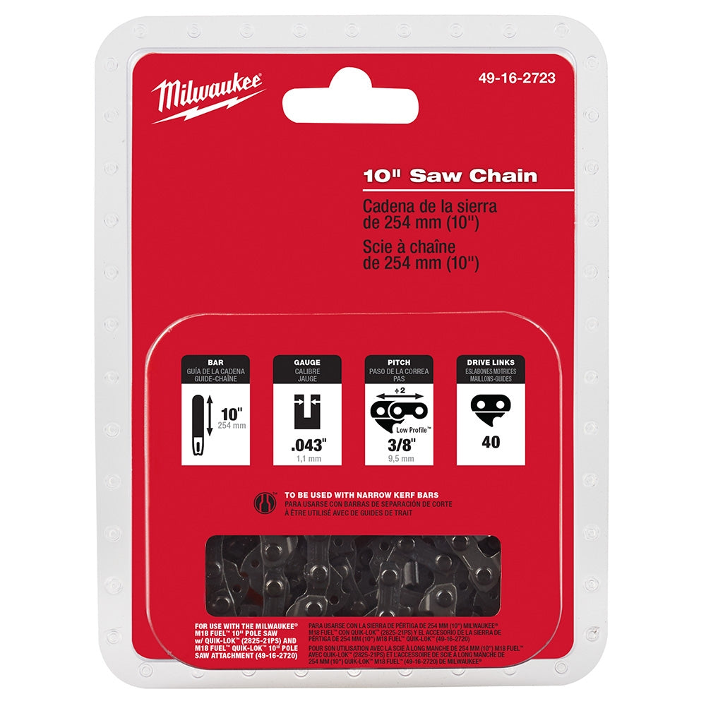 Milwaukee 49-16-2723 10-Inch Pole Saw Chain