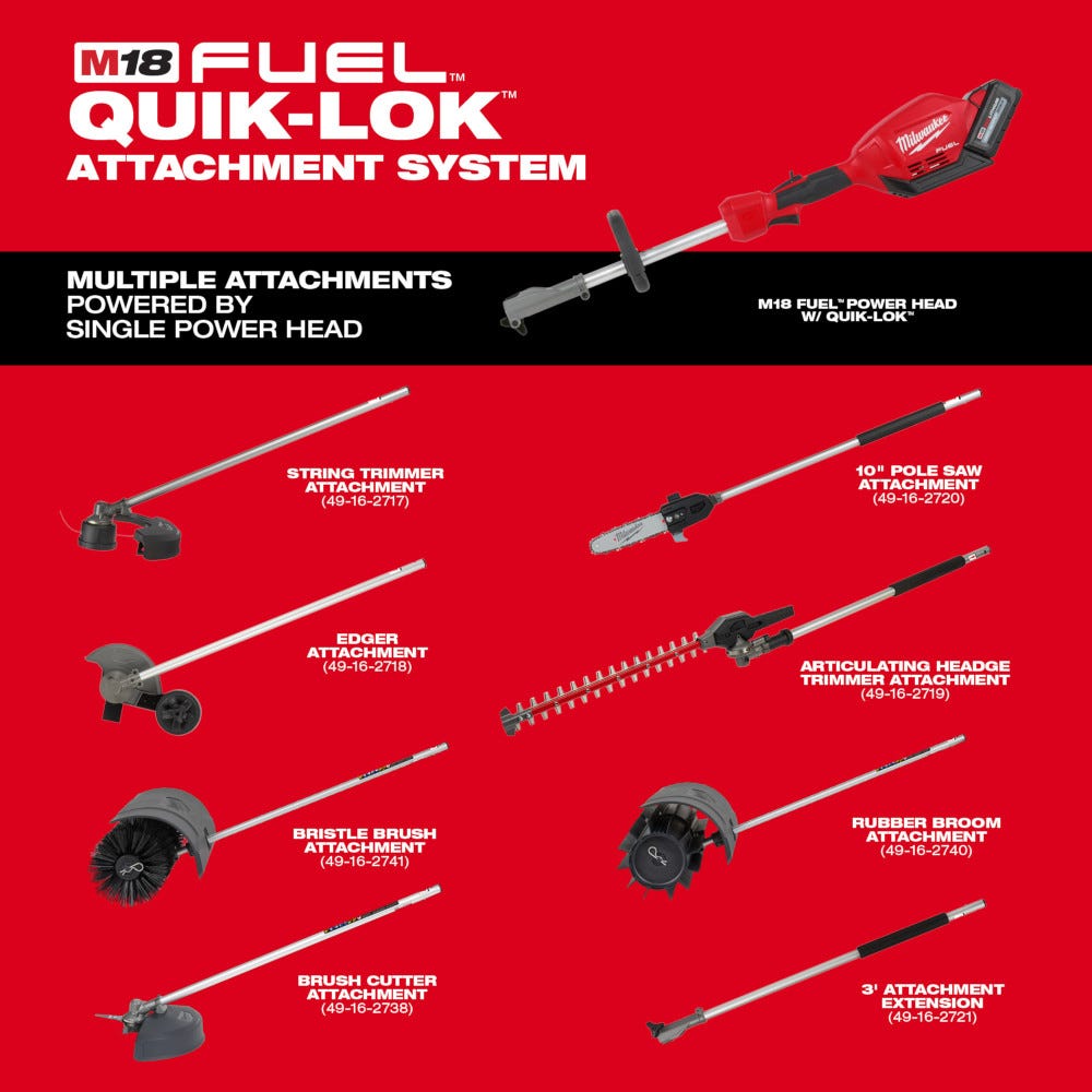 Milwaukee 49-16-2741 QUIK-LOK Bristle Brush Attachment
