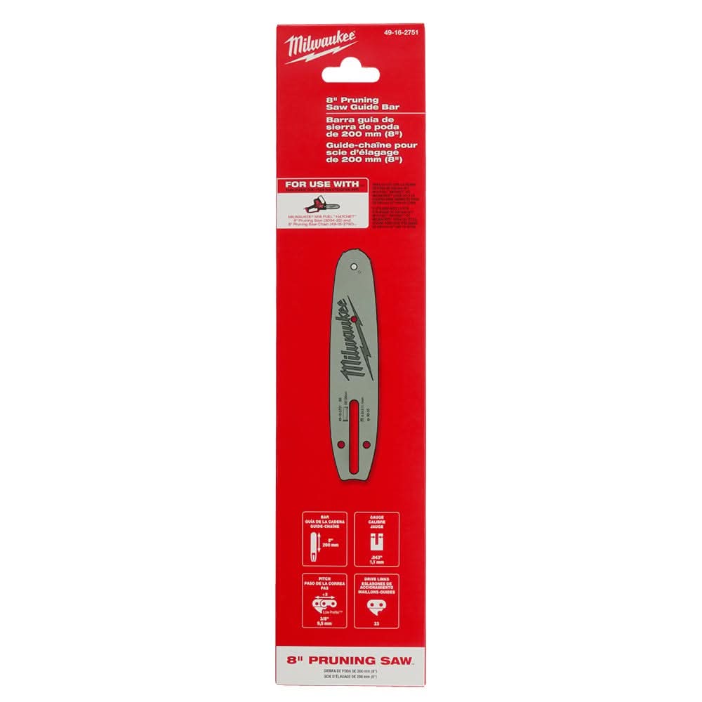 Milwaukee 49-16-2751 8" Pruning Saw Guide Bar