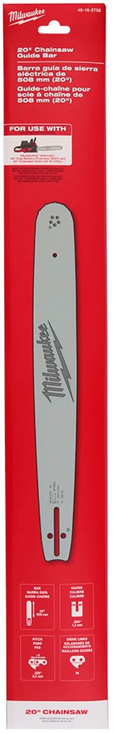 Milwaukee 49-16-2755 20 in. Guide Bar, .325 in. Pitch, .050 in. Gauge