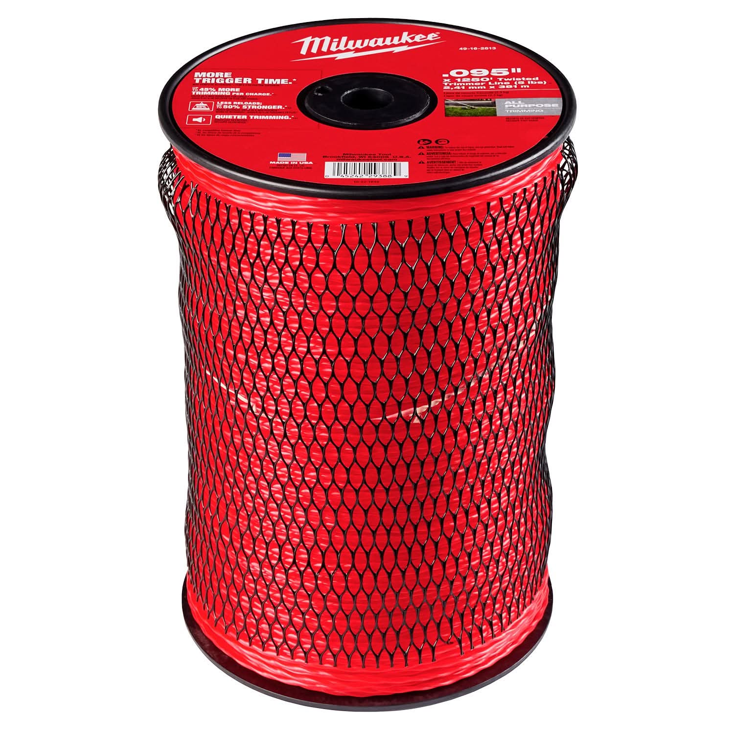 Milwaukee 49-16-2813 Twisted Trimmer Line, 0.095" x 1250' (5 lb.)
