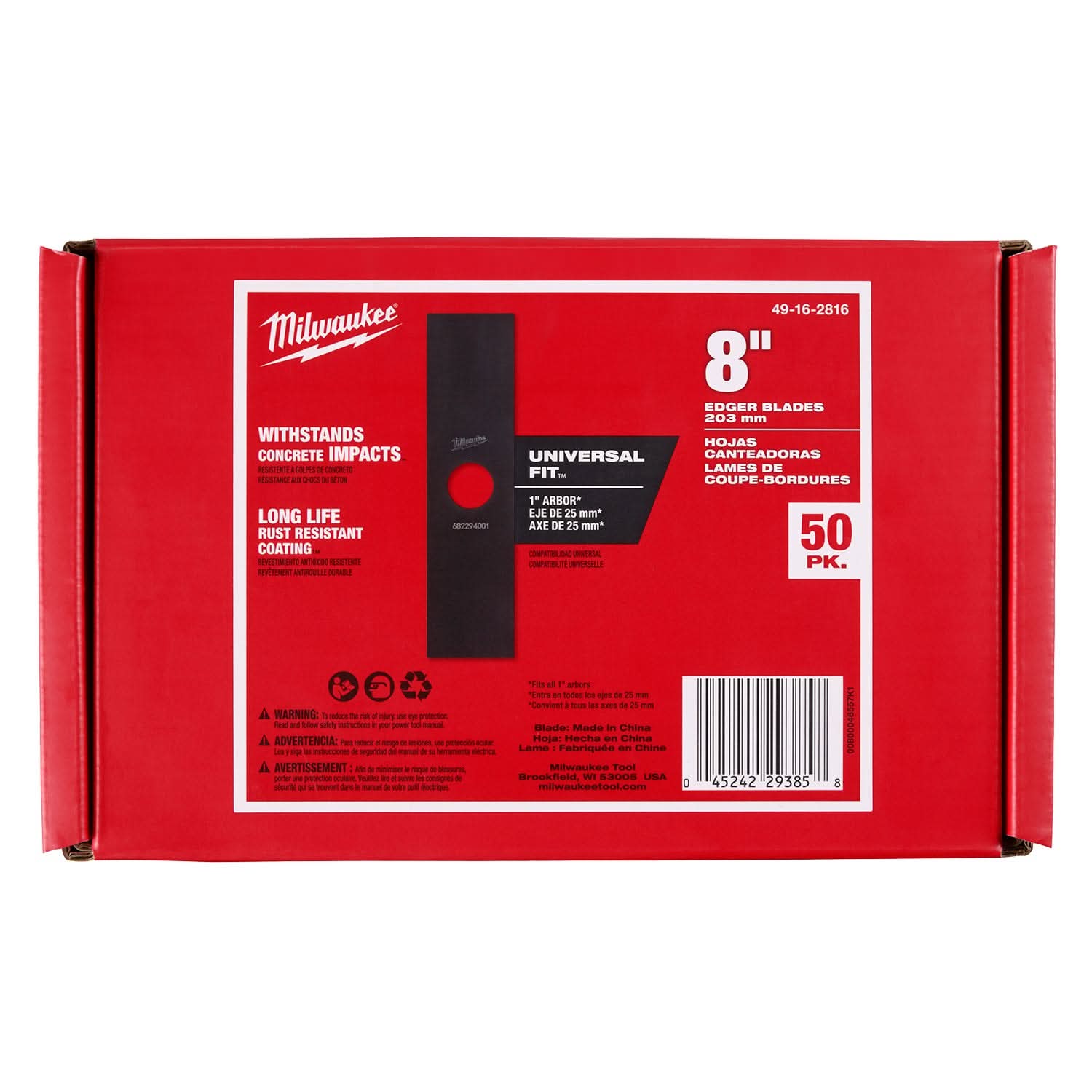 Milwaukee 49-16-2816 Edger Blade, 8 in. (50-Pack)