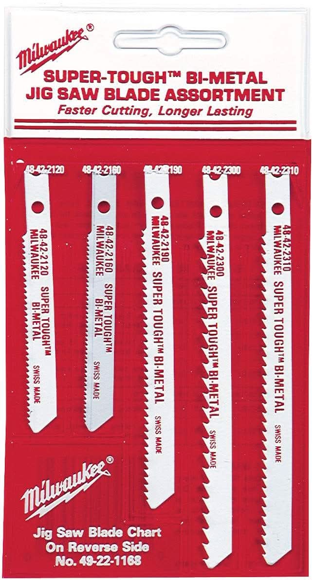 Milwaukee 49-22-1168 U-Shank Wood And Metal Assortment, 5-Pack