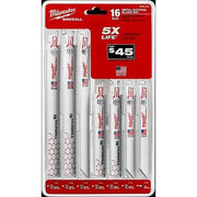 Milwaukee 49-22-1216 SAWZALL 16-Piece Bi-Metal Reciprocating Blade Set