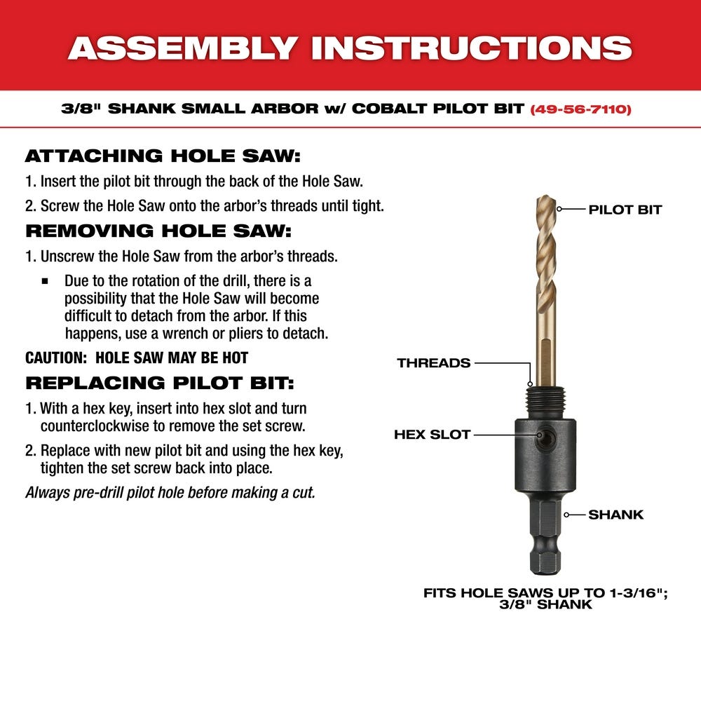 Milwaukee 49-22-4095 HOLE DOZER Electricians Hole Saw Kit, 10-Piece Set